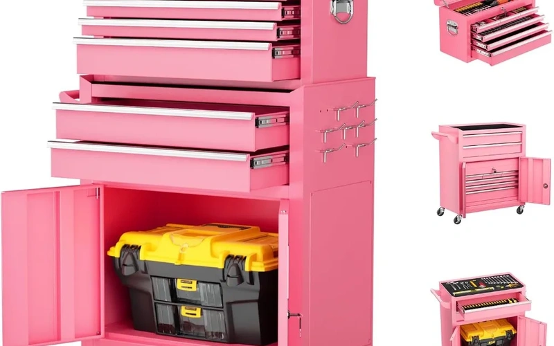 rolling-metal-garagecabinetset-with-drawers